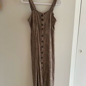 Leopard Print Button-Down Dress